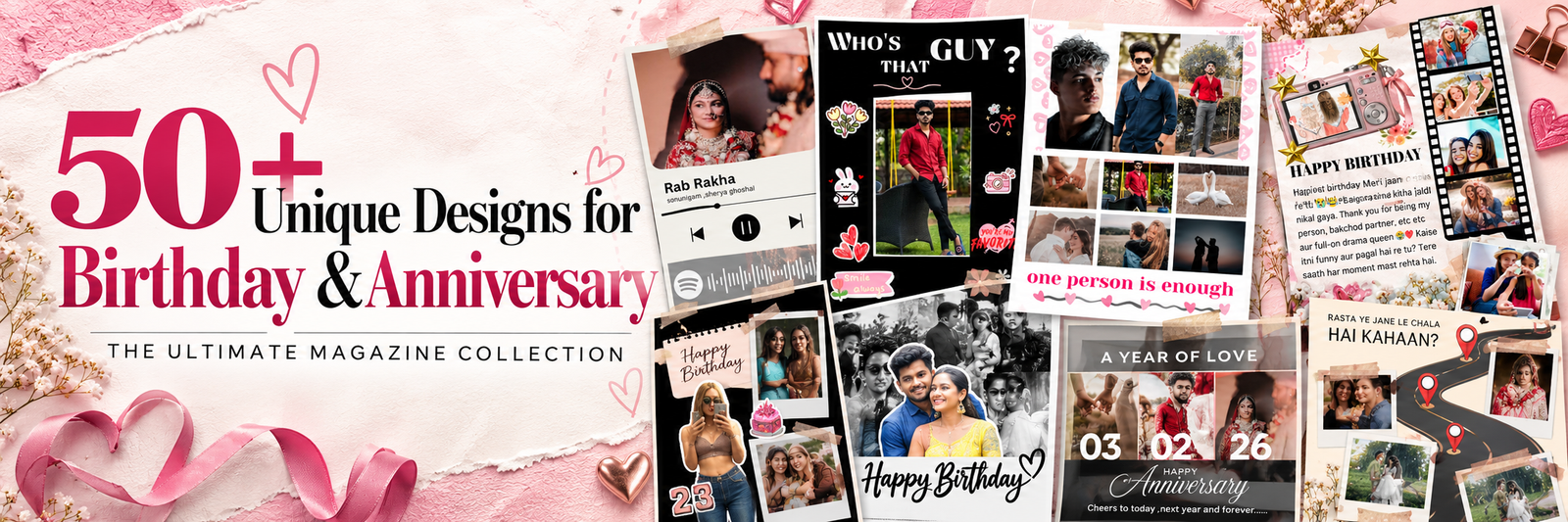 50+ Unique Designs for Birthday and Anniversary